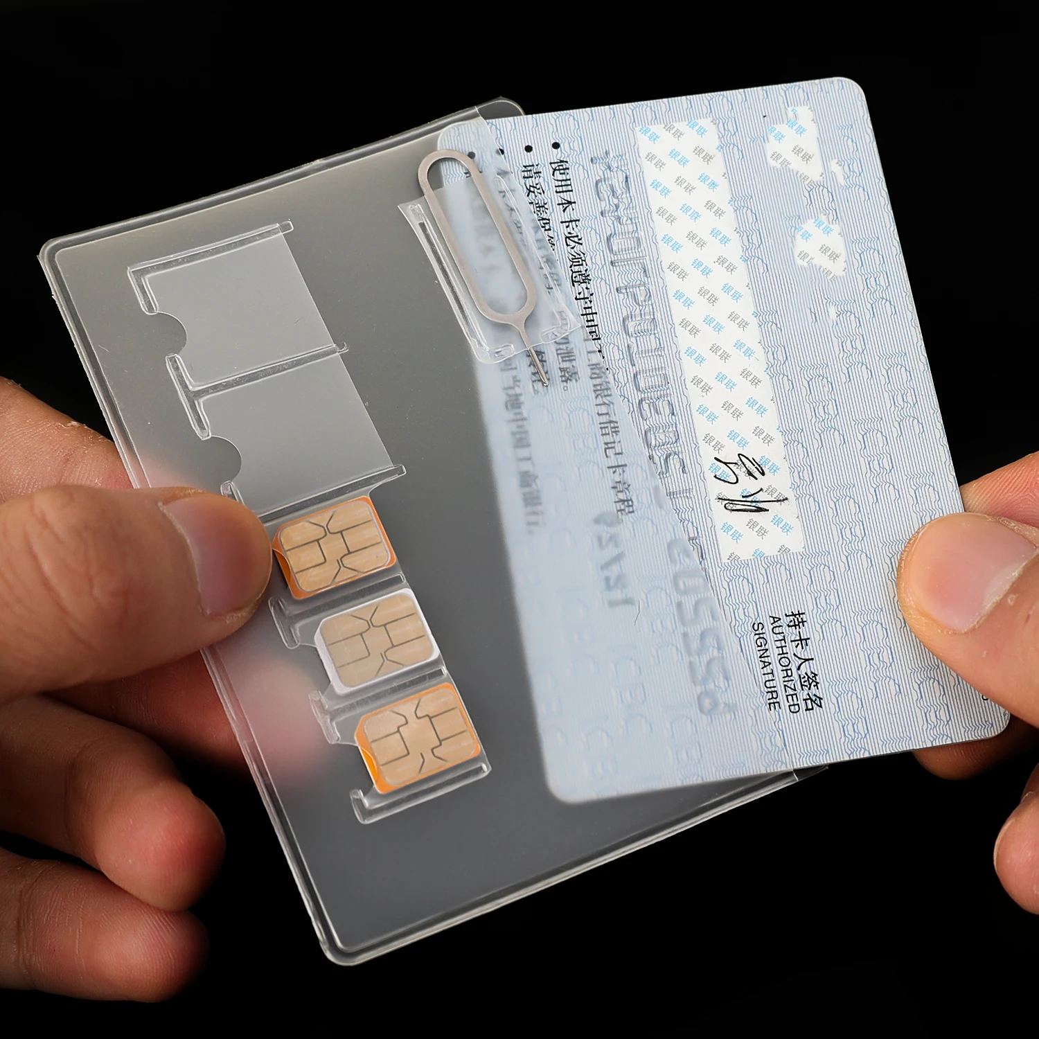 Espulsore per scheda SIM portatile Porta carte di memoria nano Custodia protettiva per slot per schede sottili anti-smarrimento per borsa per micro SIMcard