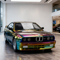 1:24 BMW M3 E30 ELECTROPLATING Alloy Model Alloy Car Model Sound and Light Pull Back Children's Toy Collectibles Birthday Gift