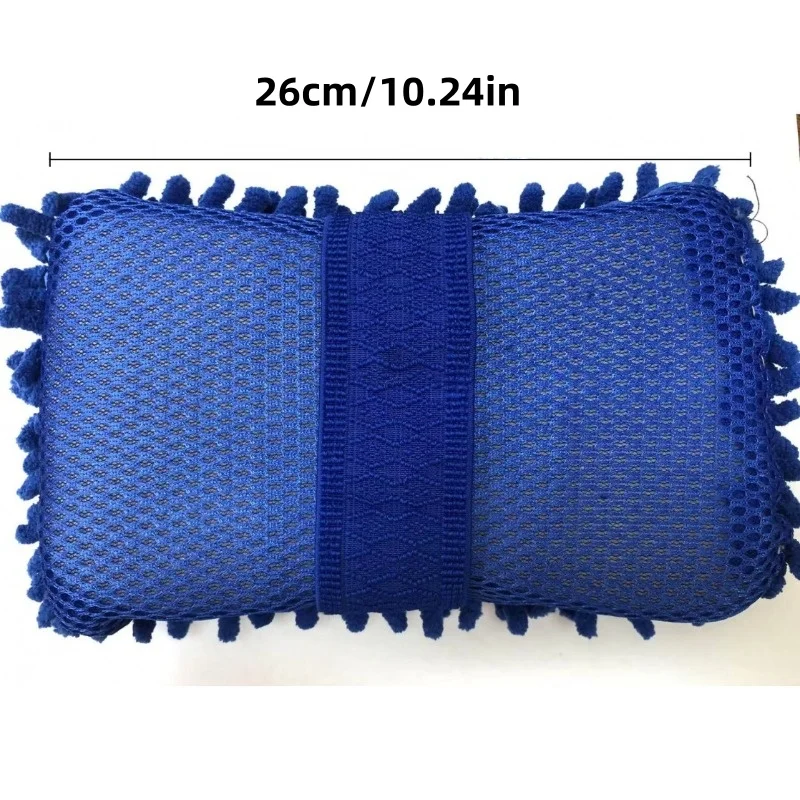 2-Pack of Thick Large Chenille Car Cleaning Gloves, Coral Sponge Car Wash Gloves, Car Cleaning Gloves, Car Wash Sponges, Suitable for Various Scenarios Such as Wiping Windows