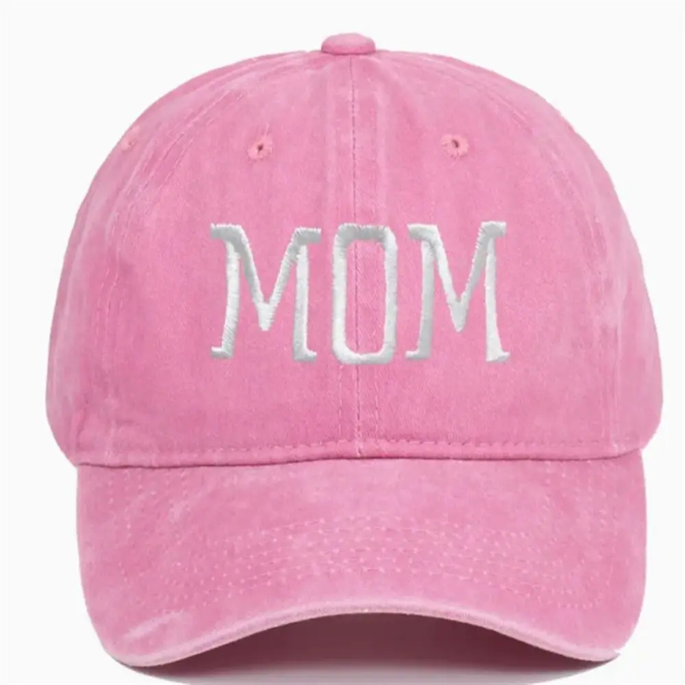 Mode DAD MOM Borduren Baseball Caps Verstelbare Hiphop Baseball Hoeden Verontruste Faded Cap Vintage Zonnebrandcrème Hoeden