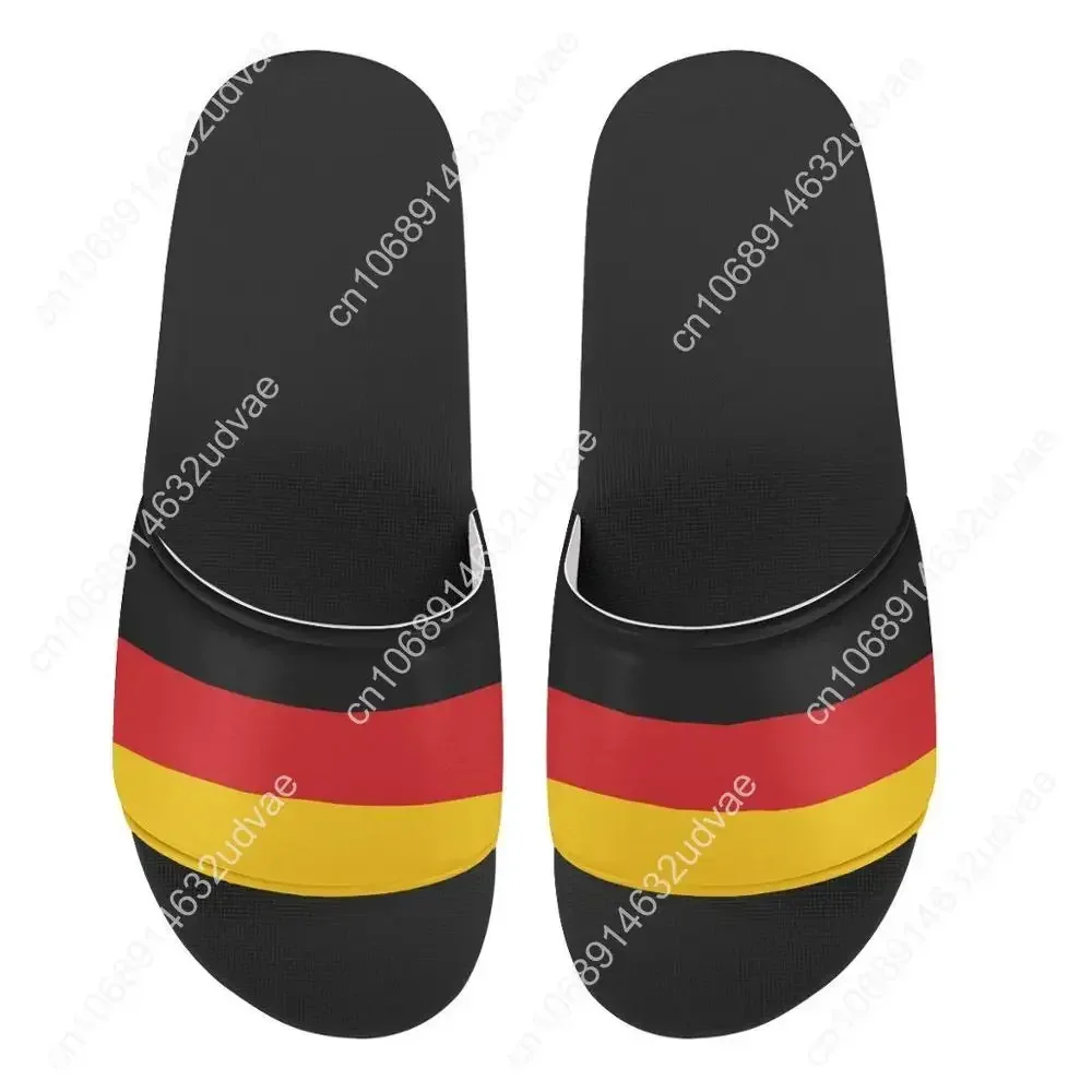 Women Custom Pattern Slippers German flag Print Summer Fashion Slide Sandals Outdoor Non-slip Beach Shoes Platform Flip Flops