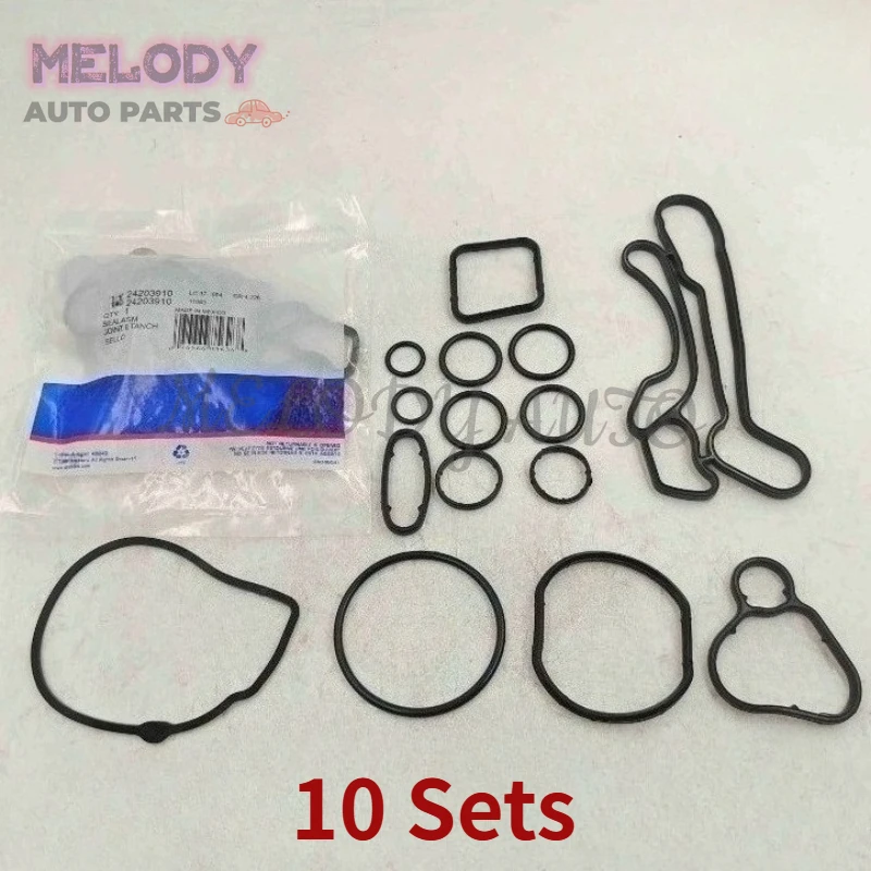 10 Sets 24203910 Engine Oil Cooler Gasket Repair Seal 16PCS/Set For GM MALIBU COBALT CAVALIER