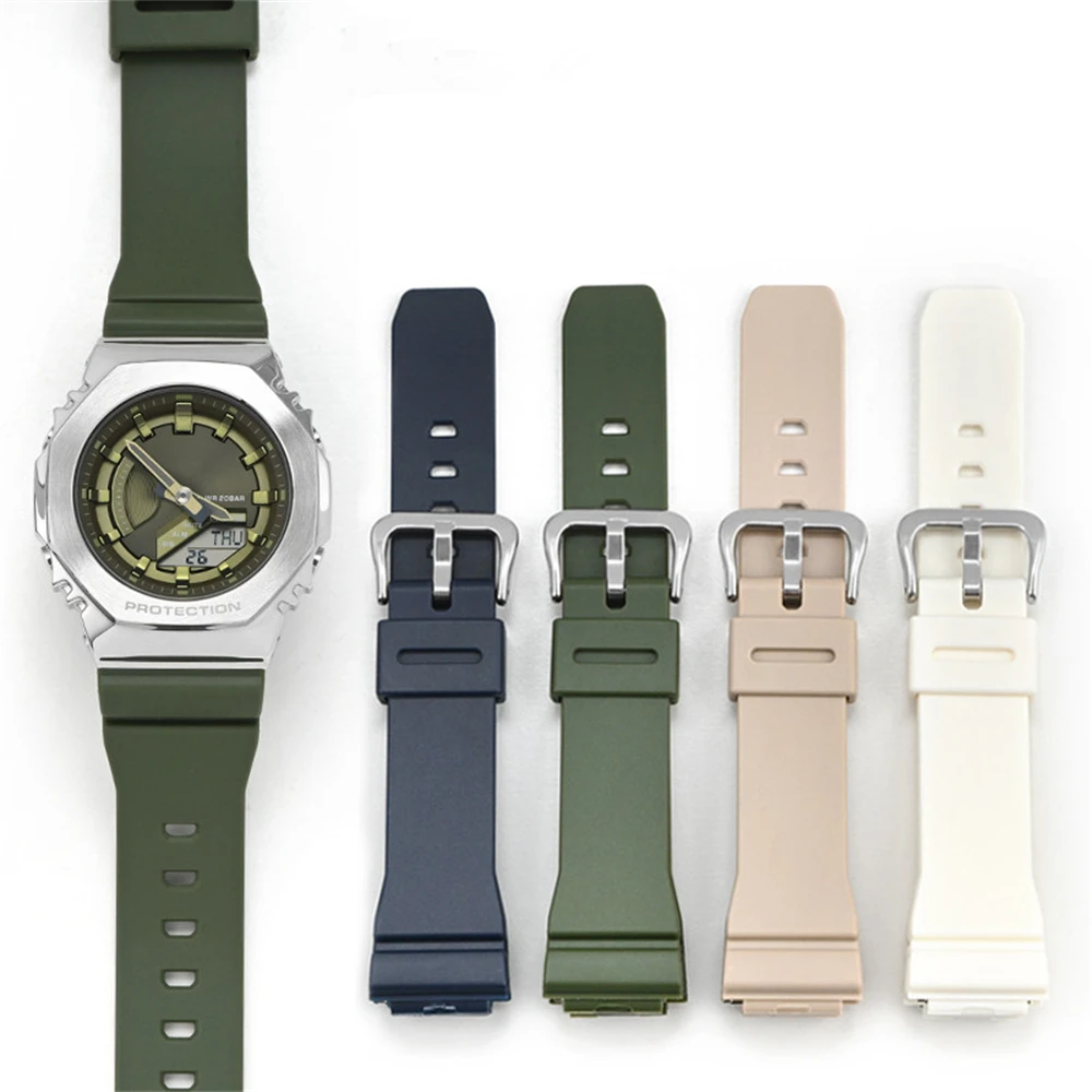 Watch Strap for GM-S2100 Soft resin TPU Watchband Pin Buckle Wrist band Bracelet Belt Quick release Sports waterproof strap prot