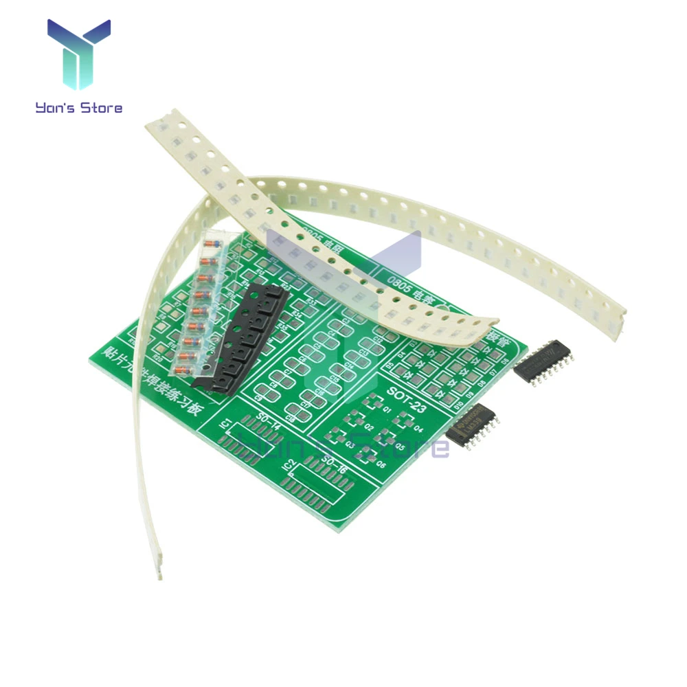 Zestaw DIY 1801 komponent SMT SMD zestaw do ćwiczeń lutowniczych element elektroniczny zestaw do ćwiczeń spawalniczych