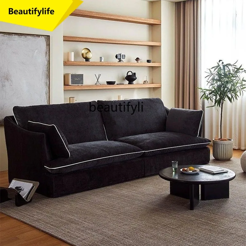 

A57 Small Apartment Living Room Fabric Sofa Modern Simple Down Large Seat Depth Removable Washable Quiet Style