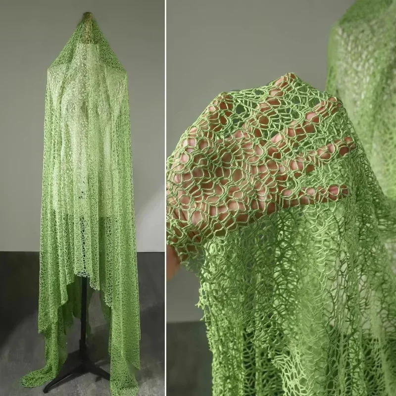 

1yard Irregular Hollow Mesh Fabric Wrap Texture Creative Dress DIY Clothing Decoration Tulle Cloth Background Decor Fabric