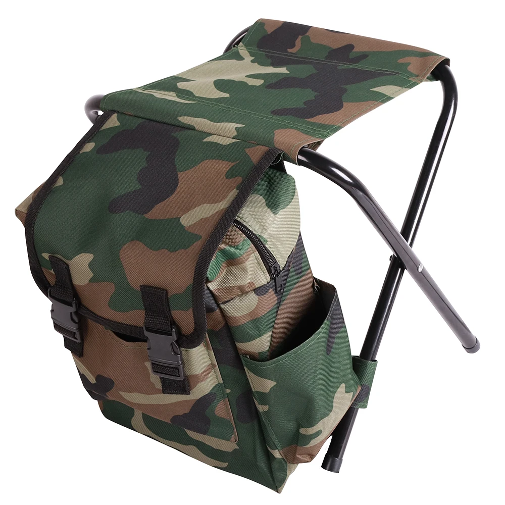 Mochila de pesca 2 en 1 con portasillas plegable de gran capacidad - imagen 5