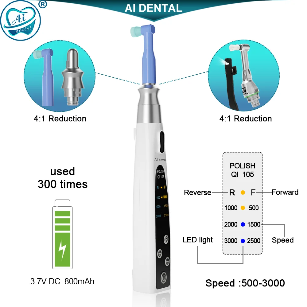 AI-PA-P4 LED Indicator Electric Endomotor Endodontics Equipment With Disposable Polishing Head Max Speed:500-3000 min-1