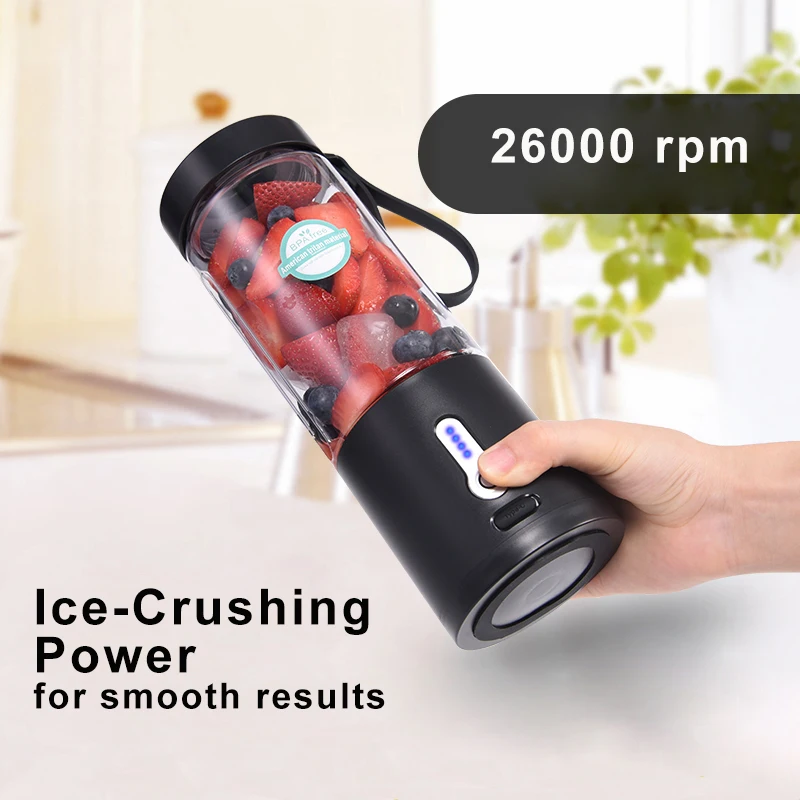 530ML Powerful Portable Blender for Smoothies Shakes USB Rechargeable Food Processor Fruit Mixer Machine Mini Juicer Blender Cup image 2