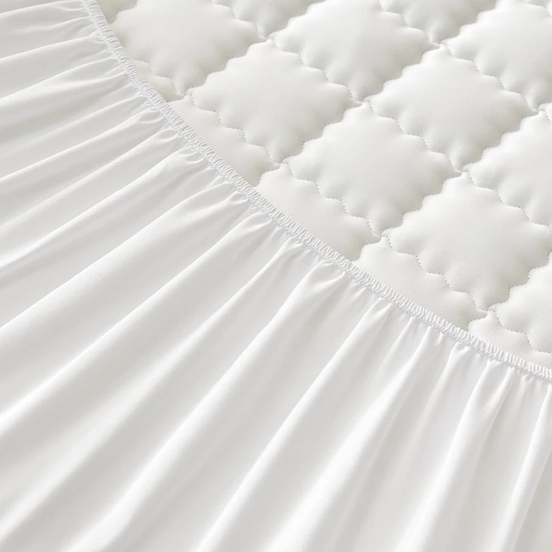 WASART Luxury Double Bed Mattress Protector 180x200 Thicken Quilted Elastic Fitted Sheet Adjustable Couple Bed Protection Pad