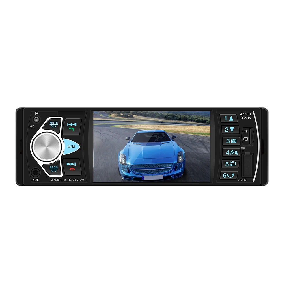 4.1 Inch High-definition Large Screen Bluetooth Hands-free Car MP5 Player Card Insertion USB Drive Radio Reverse Priority