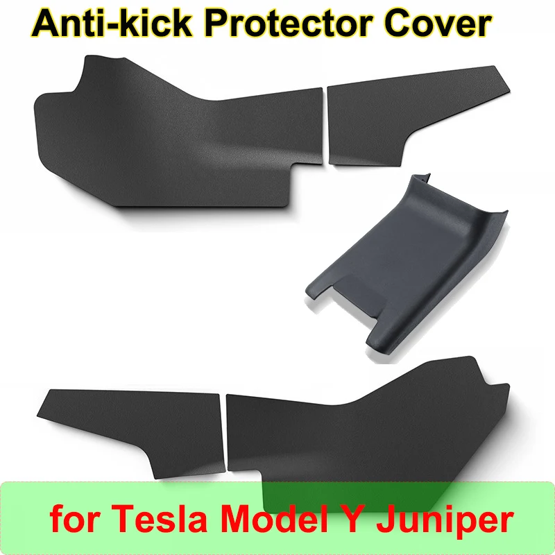 for Tesla Model Y Juniper 2025 2026 Center Console Side Anti-kick Protector Cover Pad Rear Seat Air Vent TPE Protect Sticker
