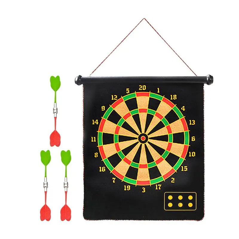 

Double Sided Magnetic Dartboard Indoor Outdoor Children Adult Training Darts Toys