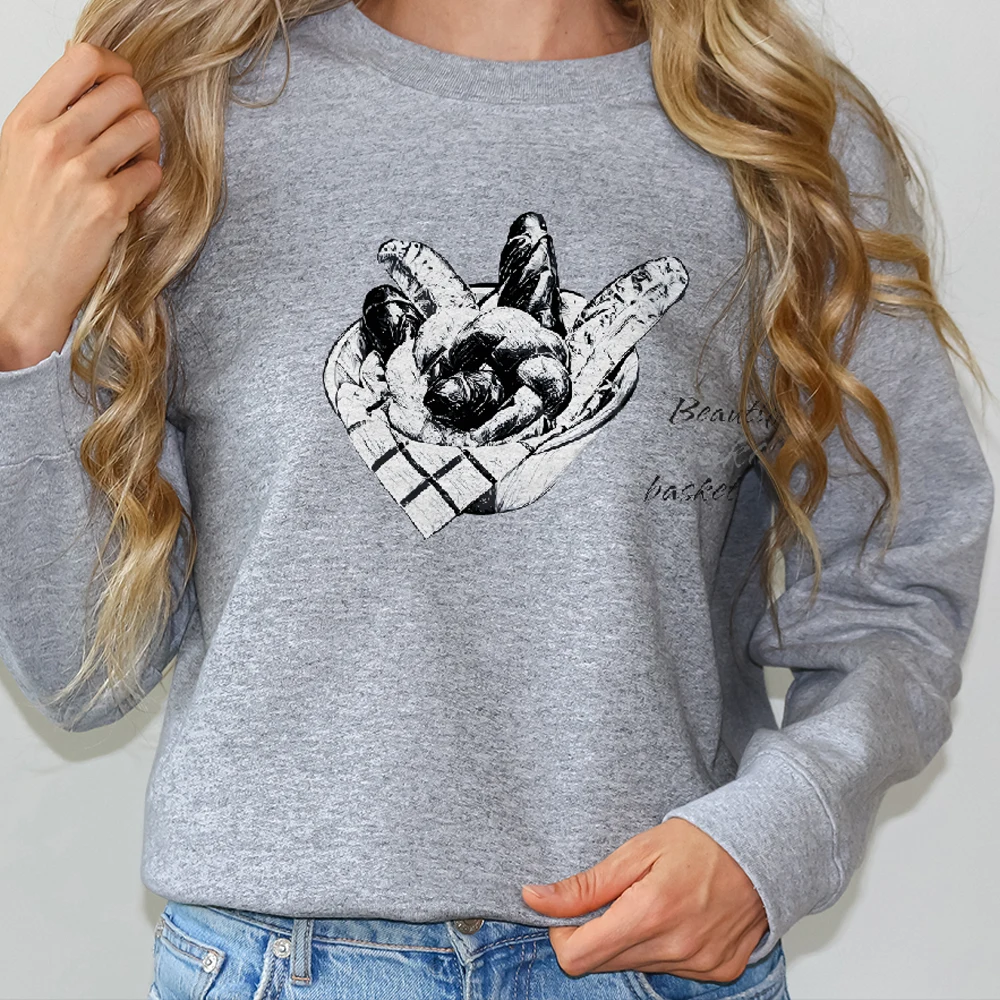 Beautiful Bakery Busket Casual Daily Wear Unisex Sweatshirt Multiple Colors Versatile Stylish Pullover New Arrival Best Seller