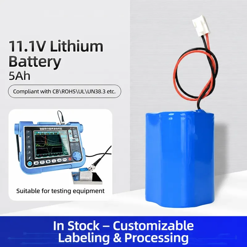 18650 Lithium Battery 5Ah 12V for Medical Machinery Flaw Detector OEM Rechargeable Power Pack