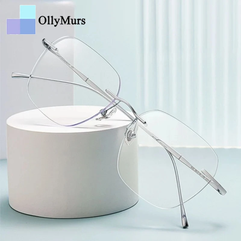 

OLLYMURS Титановые очки для близорукости, фотохромные очки в мужском стиле, супер легкая женская оправа для очков, солнцезащитные очки, мужские линзы для чтения