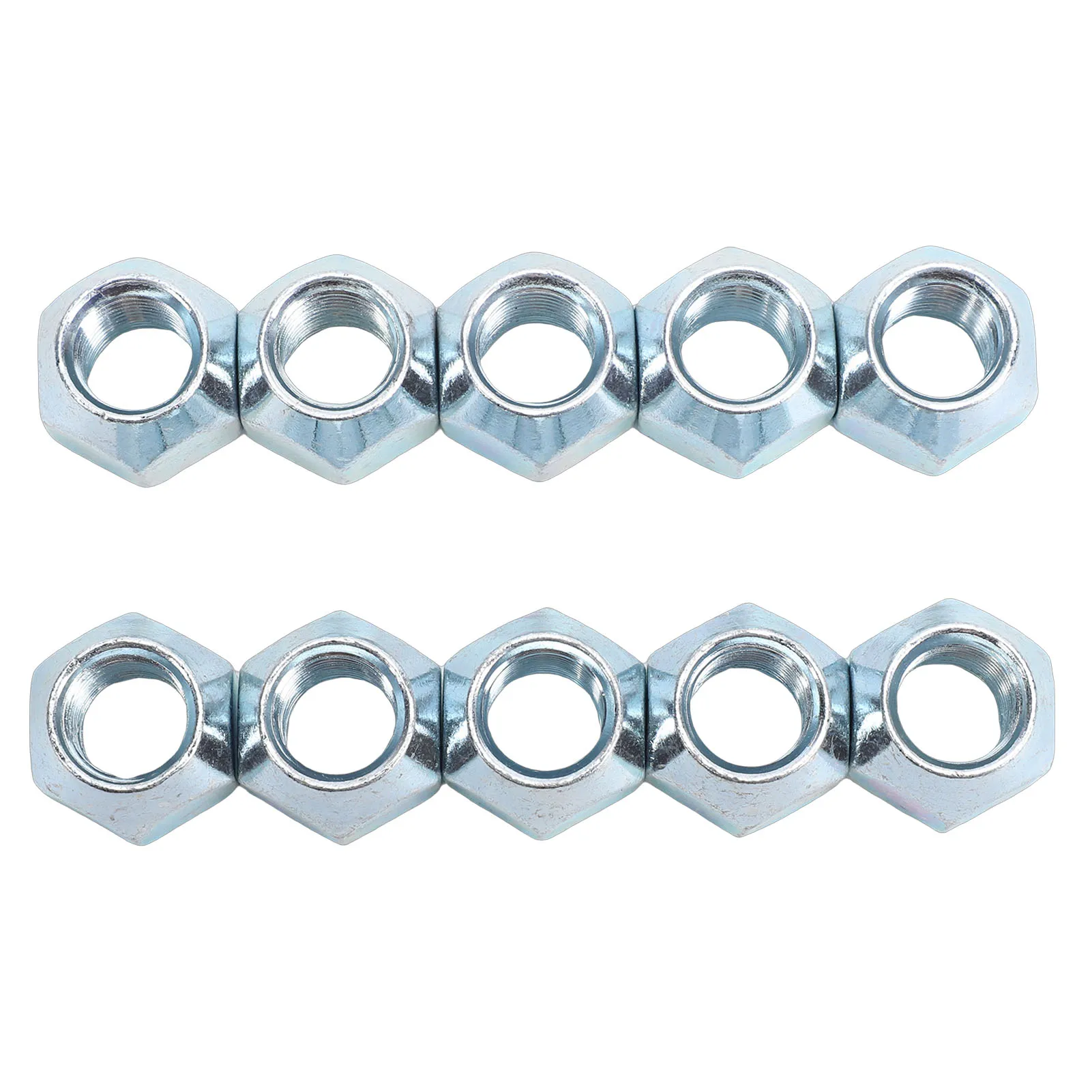 10pcs 1/2-20in Trailer Lug Nuts Zinc Plated Open End Wheel Lug Nuts for 1/2in Wheel Lug Studs RV Truck Tire Bolt 50-53911