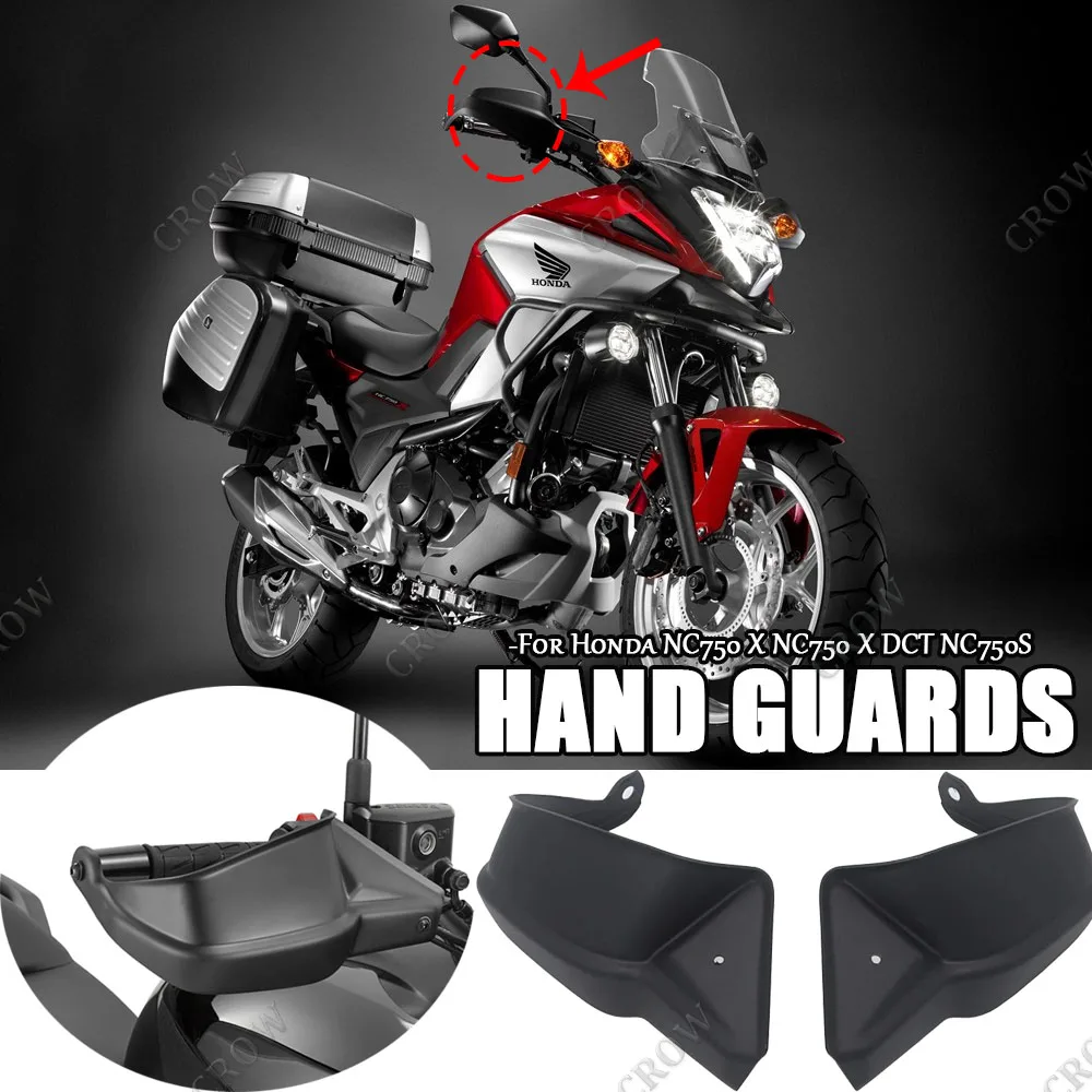 Motorcycle Accessories Left/Right Handguards Black Hand Protectors Guard For Honda NC750 X NC750 X DCT NC750S 2012-UP