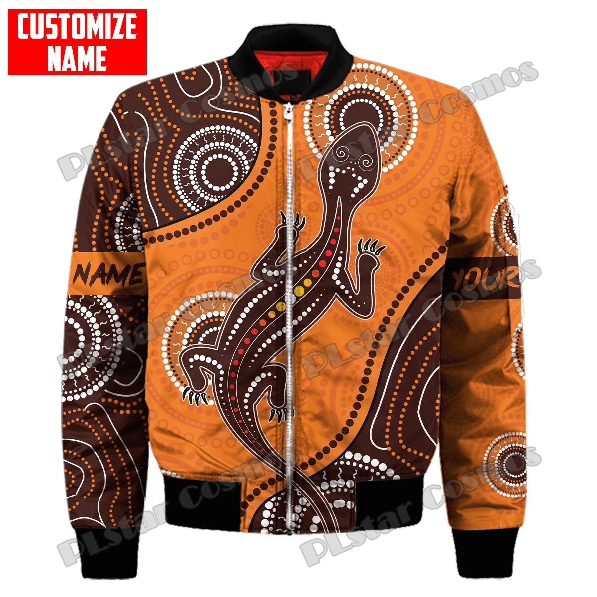 Inheemse Didgeridoo Adelaarsvlag Aangepaste Naam 3d Bedrukte Heren Bomberjacks Winter Unisex Casual Jas Met Warme Rits Fjk16