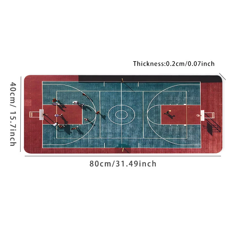 ملحقات مكتبية لملعب كرة السلة، لوحة مكتب كبيرة جدًا للألعاب للمكتب، قاعدة مطاطية غير قابلة للانزلاق، لوحة ماوس للكمبيوتر مخيطة