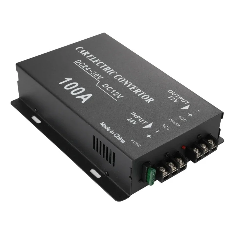 High Efficiency 90% Regulator 20-30V Input to 12V Output 100A Capacity for Vehicle Subwoofer Installations X37F