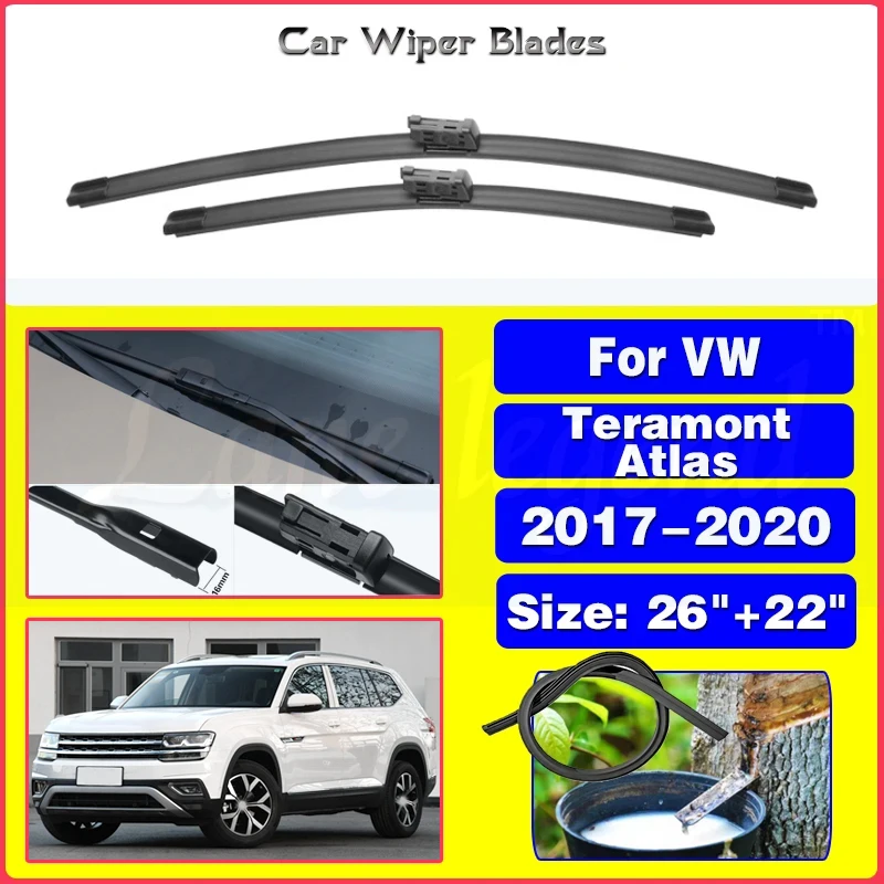 

Car Wiper Brushes for Volkswagen VW Teramont Atlas 2017 2018 2019 2020 Front Windscreen Windshield Wipers Blades Car Accessories