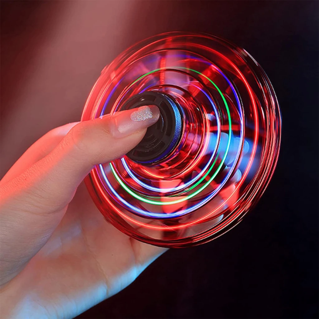 NIEUWE LED Flying UFO Spinner Vingertop, Upgrade Flight Helicopter Gyro Flyorb Hover Ball, Mini Drone Vliegtuigen Speelgoed, Kerstcadeau