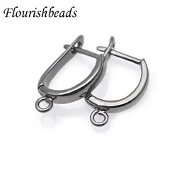 Nickle Free Anti-rust Black Gun Metal Earring Hooks Women Jewelry Making Components 30pieces