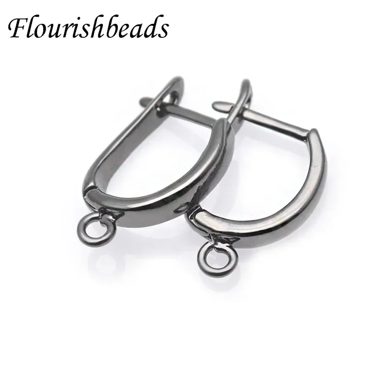 Nickle Free Anti-rust Black Gun Metal Earring Hooks Women Jewelry Making Components 30pieces