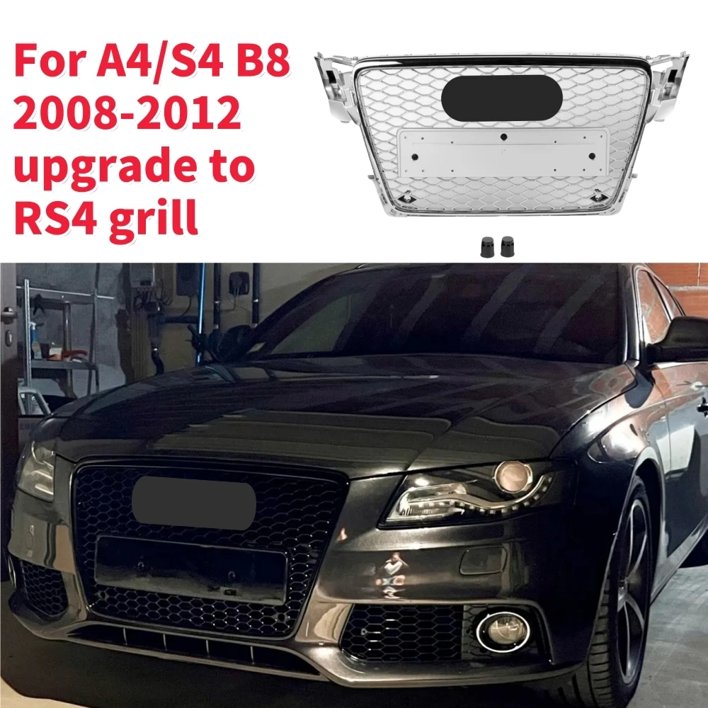 

Racing Grills Front Hood Grille Car Front Bumper Grill Center Grille for A4/S4 B8 2008-2012