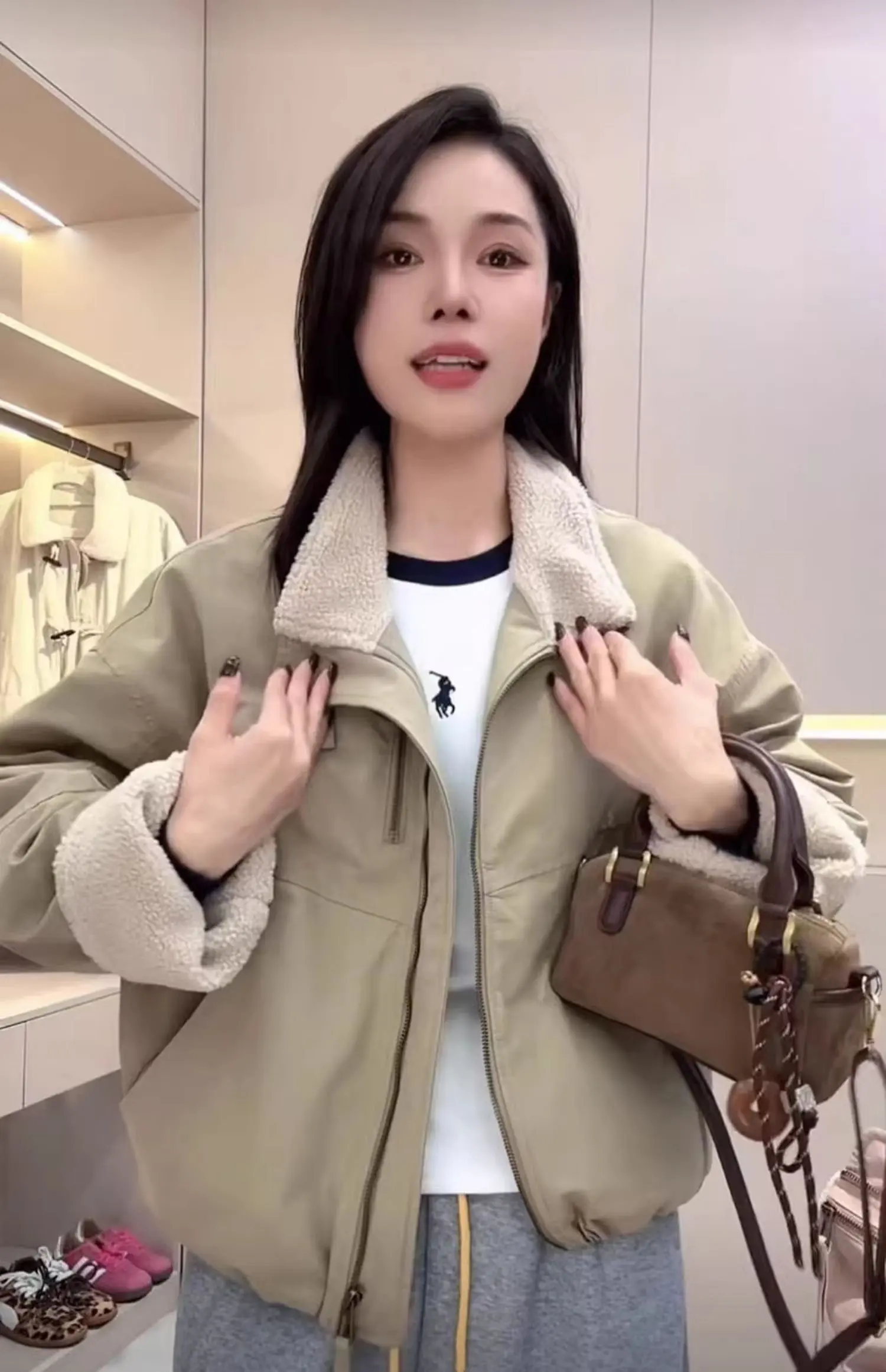 سترات باركاس نسائية شتوية مبطنة بالبولياميد بسحاب كامل وطبقات مزدوجة متعددة الجيوب مخفية للرحلات والمشي لمسافات طويلة مقاومة للماء #5