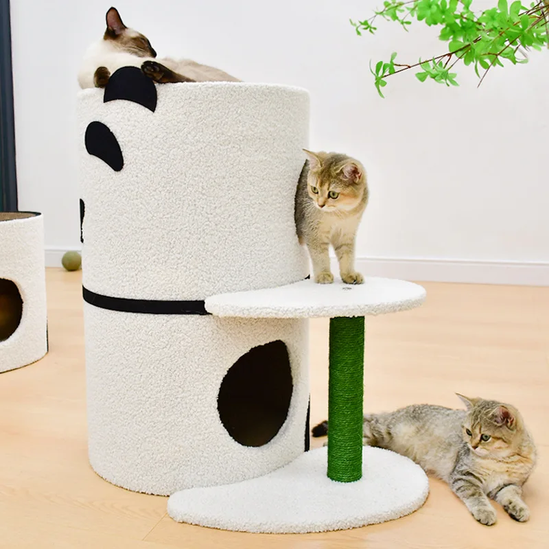 

Cat House Soft Cat Bed Kitten Climbing Tower Large Kitten Condo Furniture Pet House