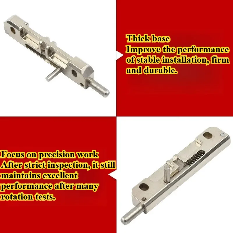 Pull-type automatic spring telescopic bolt hinge left and right door pins industrial equipment automatic spring bolt