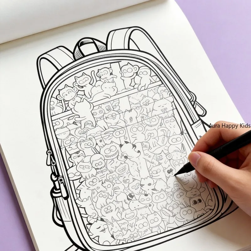 A Large-sized Decompression and Copying Sketch Book Containing Rich Funny Elements 32 Unique Patterns Good Way To Pass The Time