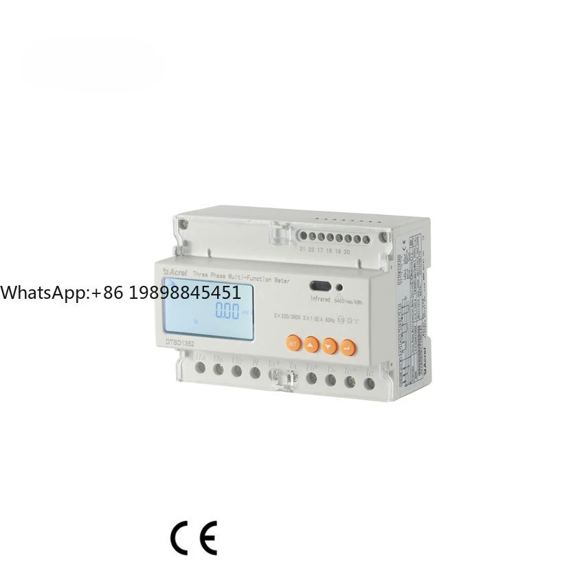 DTSD1352-C Din Rail Power Meter for Solar Inverter PV System with LCD for Power Monitoring System