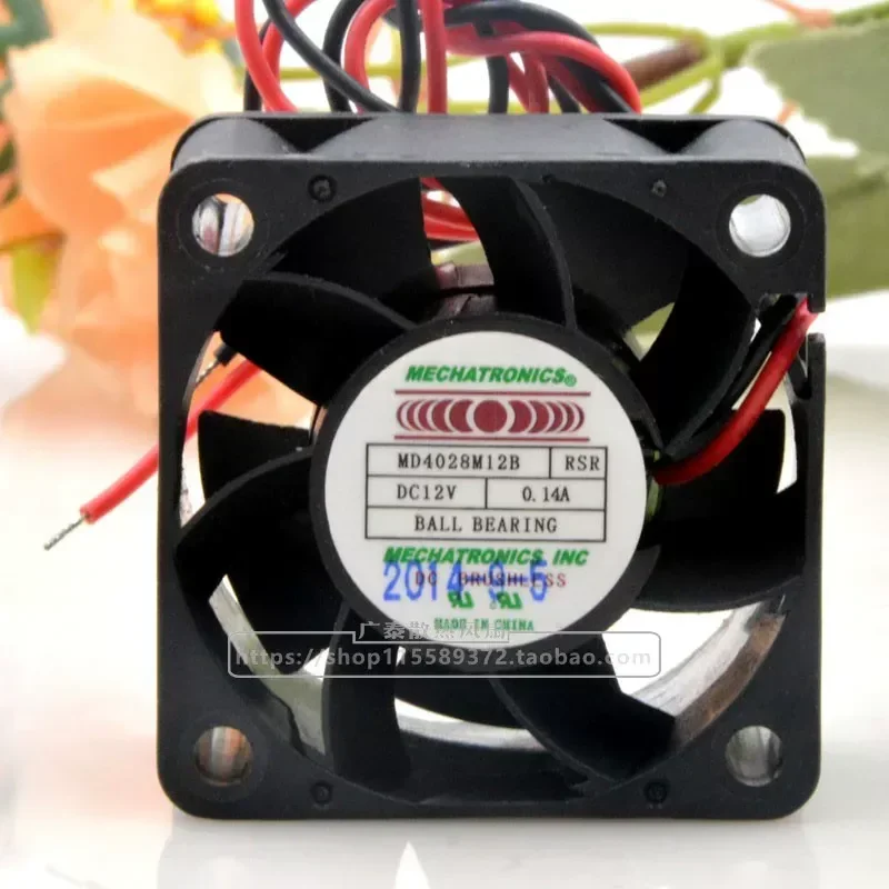 for MECHATRONICS MD4028M12B 12V 0.14A 4028 Server Chassis Cooling Fan 4CM
