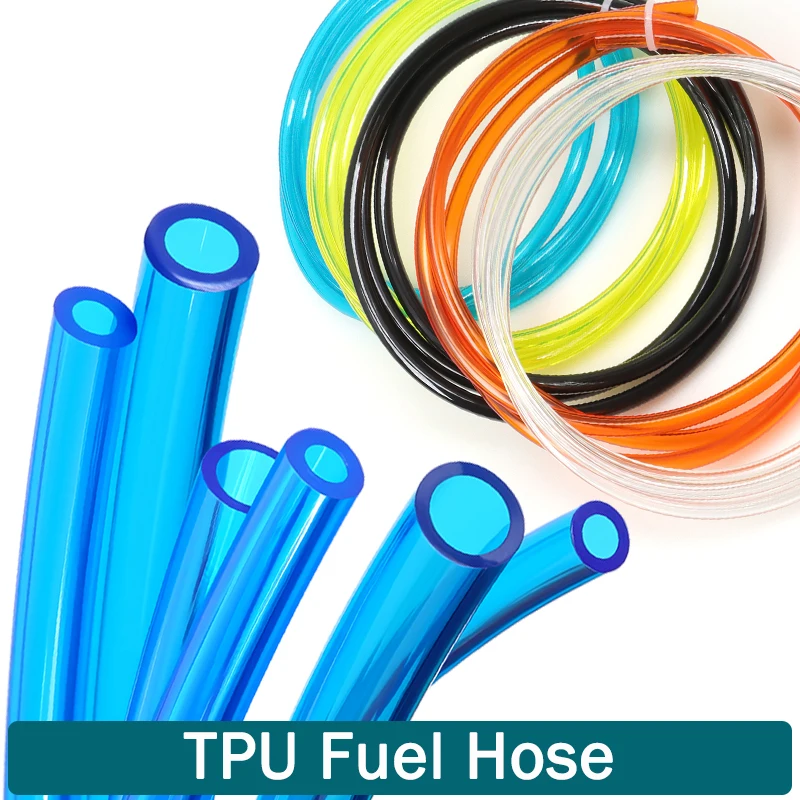 2-10M TPU Fuel Hose Fuel Pipe 2x3.5/2x4/2.5x5/3x5/3x6/4x6/5x8/6x8/7x10mm For Car Motorcycle Fuel Tank & Model Aircraft Engine