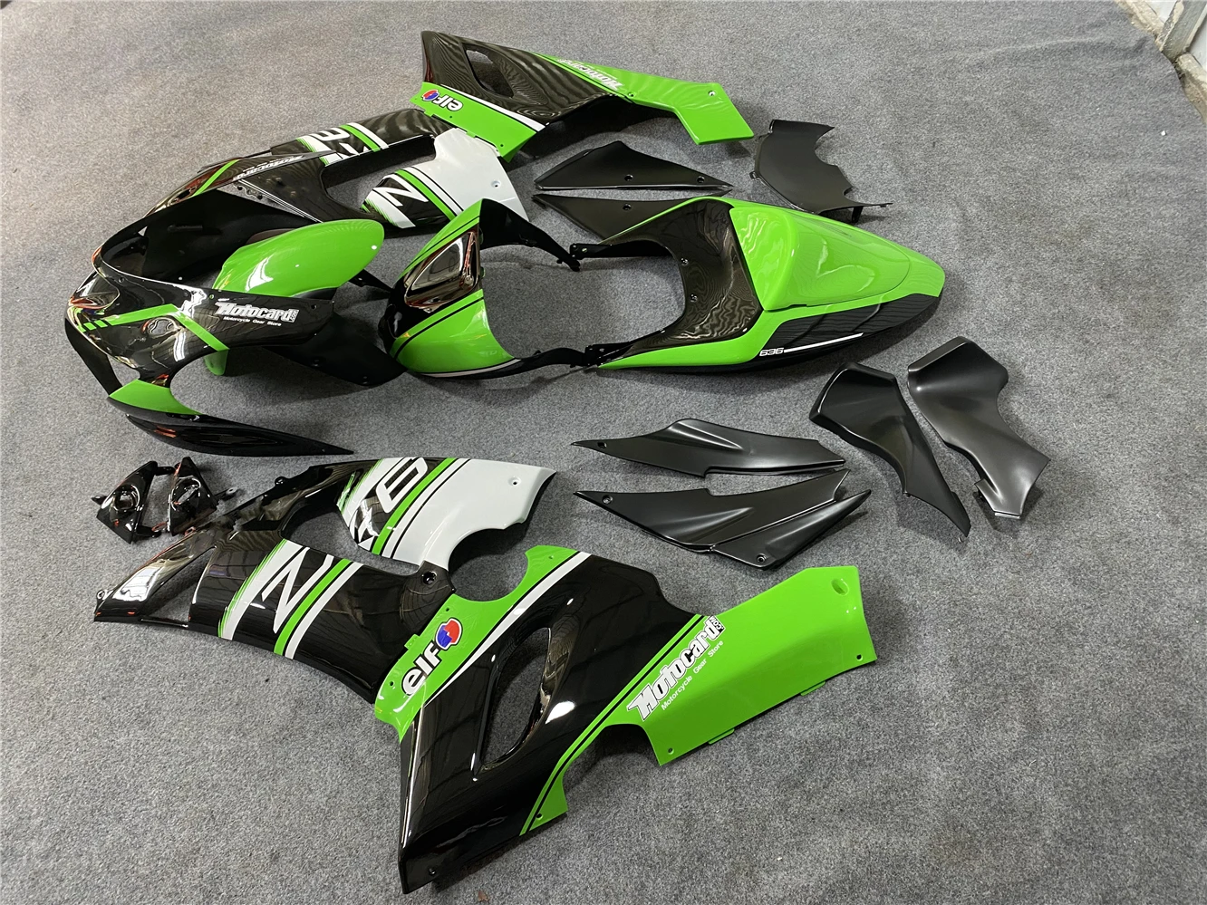 Style New ABS Fairings Kits Fit For Ninja ZX-6R ZX6R 636 2005 2006 05 06 Bodywork Set Custom Green Black