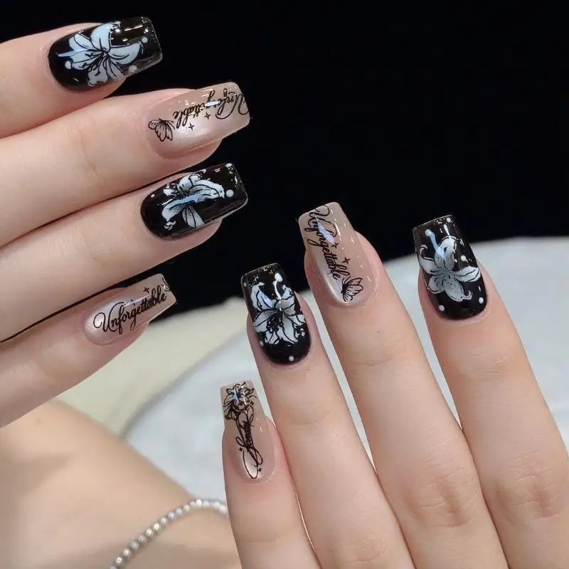 Nail Art Transferdruck Stahlplatte Blumen Schmetterling Schleife Nagelstempelplatte Nageldesign Schablonenwerkzeuge – Detail 5