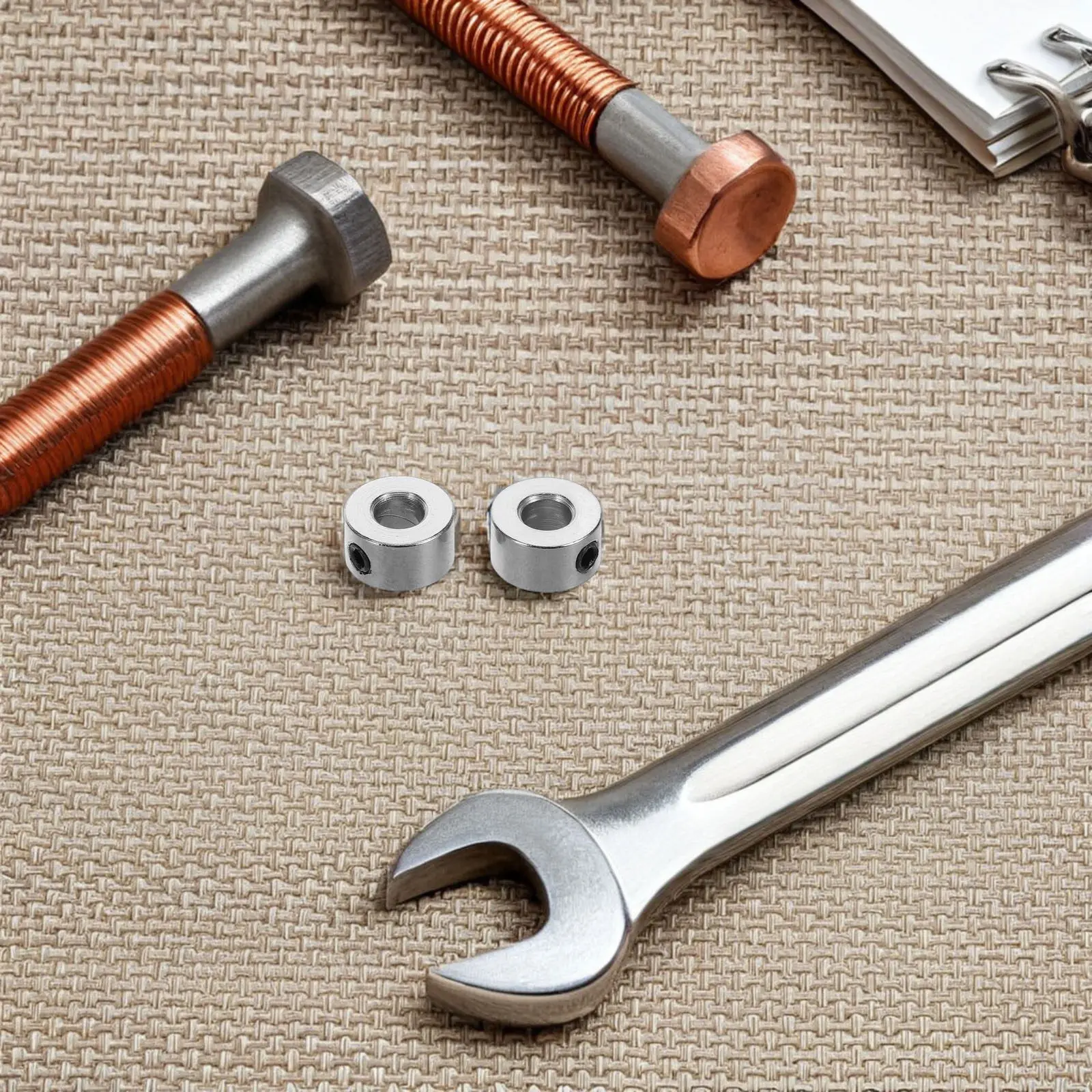 1Set Metal Bore Shaft Collar Set Drill Bit Ring Stop Collar for Automotive Repair Industrial Equipment Easy Adjustment