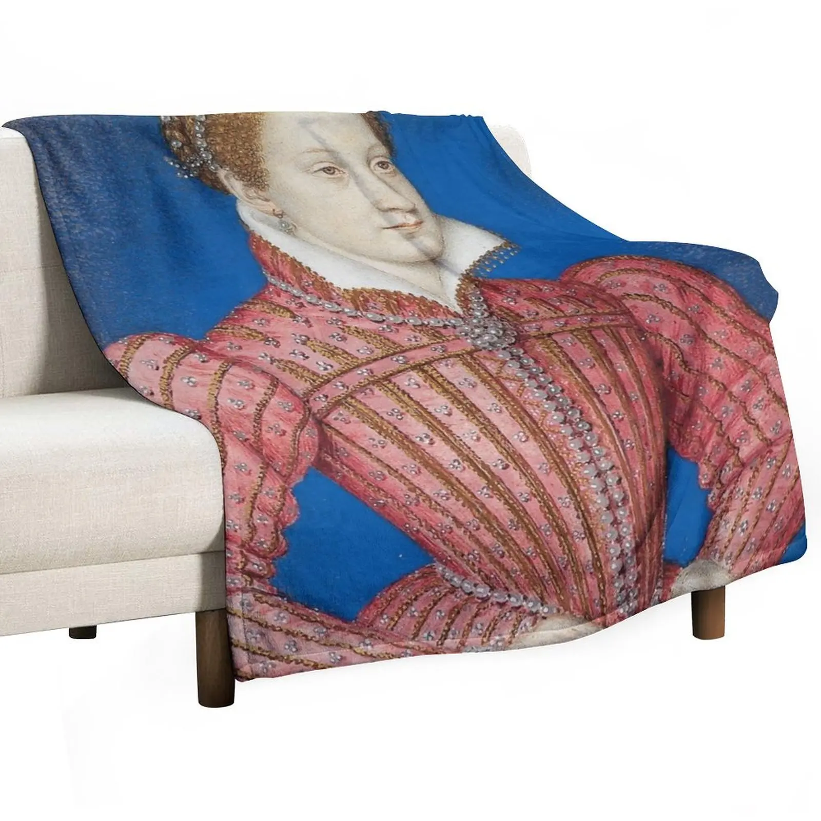 

Mary Queen of Scots Vintage Portrait Throw Blanket For Sofa Thin Custom Decorative Beds Plaid on the sofa Blankets