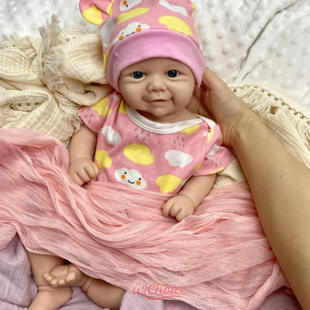 17inch Vivienne Full Soft Silicone Reborn Doll Anatomically Correct Lovely Design Weighted Companion Doll For Emotional Care