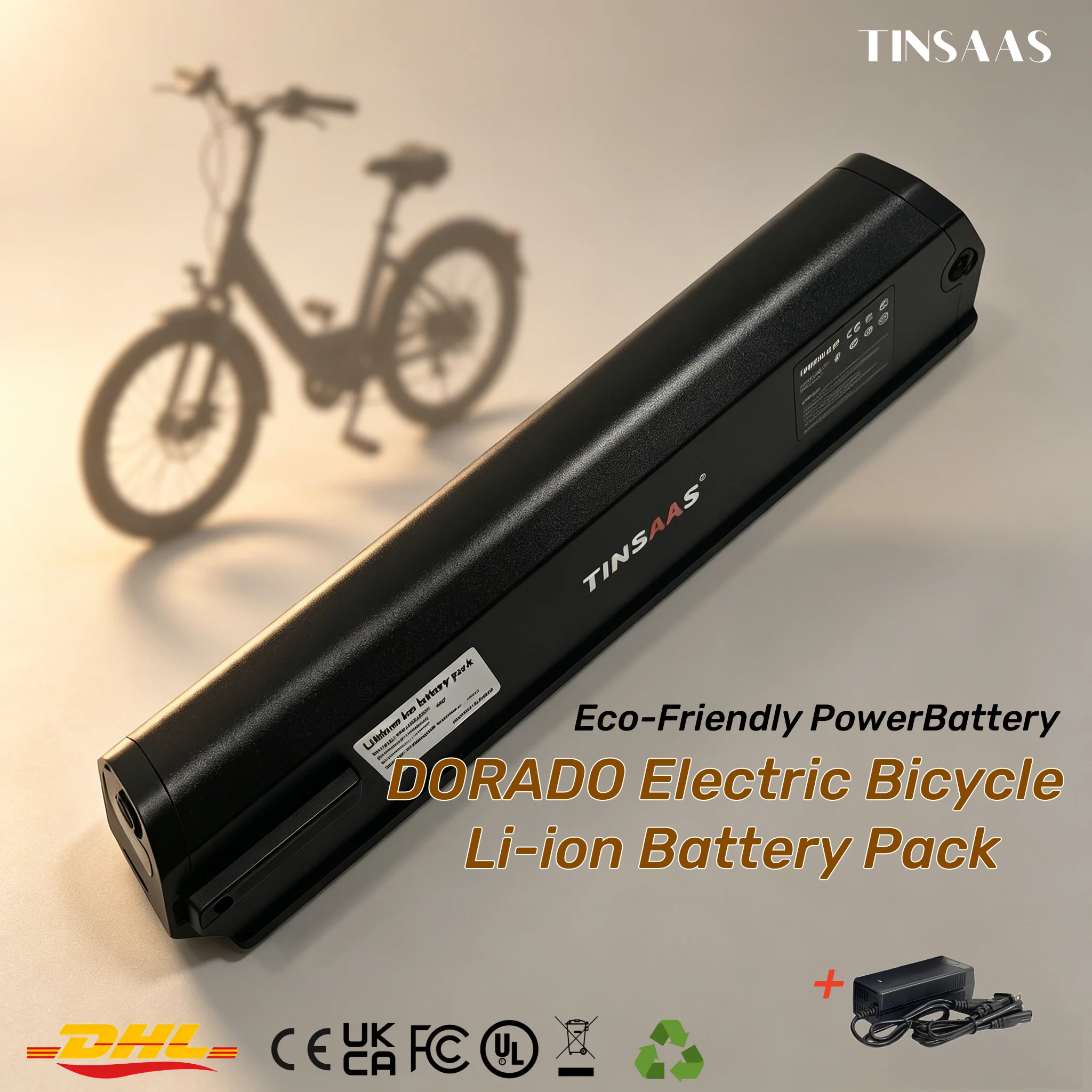 Reention Dorado Electric Bike Battery Pack  Large Capacity 21700 Ebike Lithium Battery 36V 48V Built-in BMS For 350-2000W Motors
