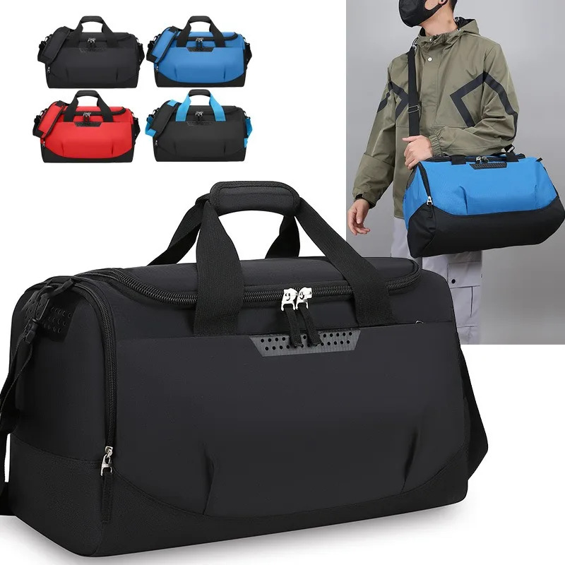 Waterproof Fitness Bag Swimming Bag Travel Bag, Sports Bag Portable 36-55L Large Capacity Dry and Wet Separation Fitness Bag
