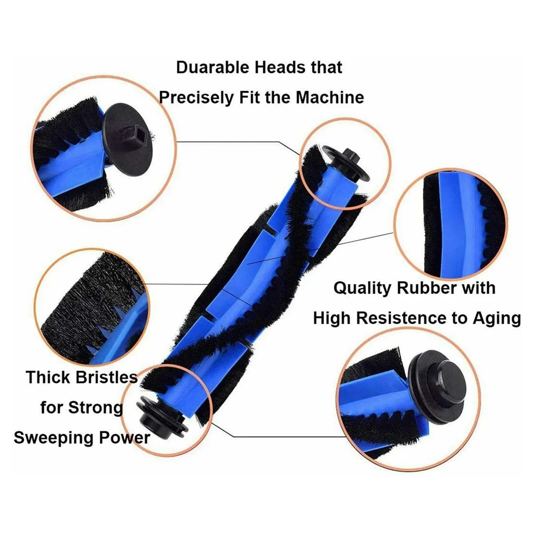 

ABRW-2X Replacement Accessories For Proscenic 850T Vacuum Cleaner Main Roller Brushes-1