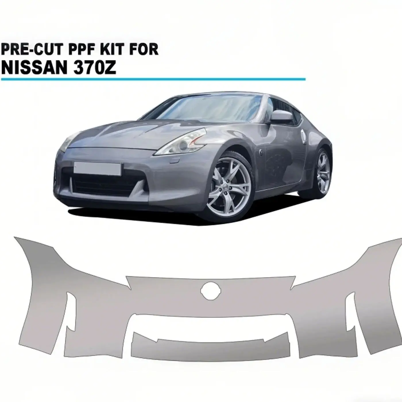 

For Nissan 370z 2013-2021 TPU Bumper Hood Scratch-Resistant Self-Healing Paint Protection Film Invisible Pre-cut PPF ﻿Kit