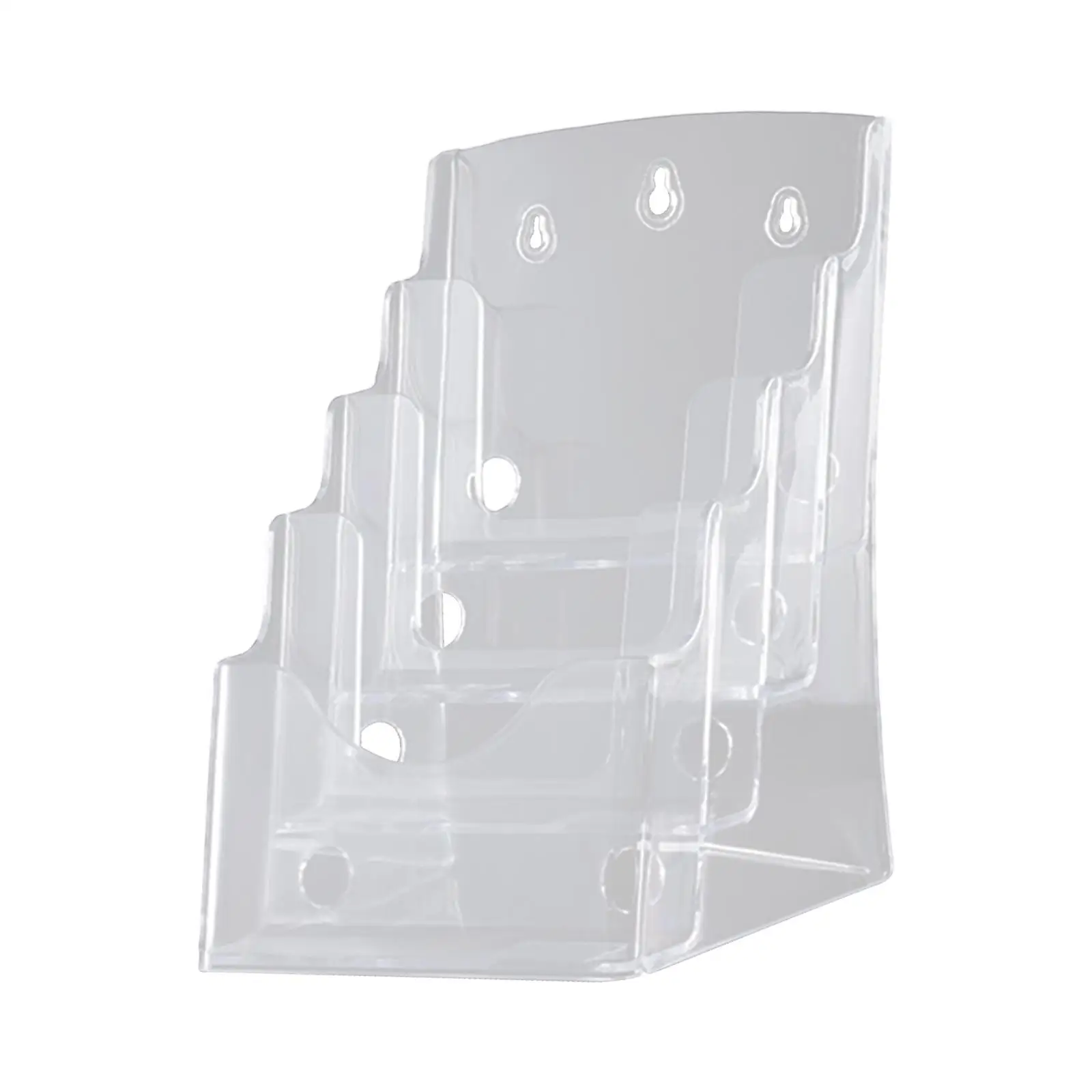 Acrylic Brochure Holder Flyer Holder Rack Slanted Back Design Table Sign Holder for Pamphlets Menu Office Reception Hotel