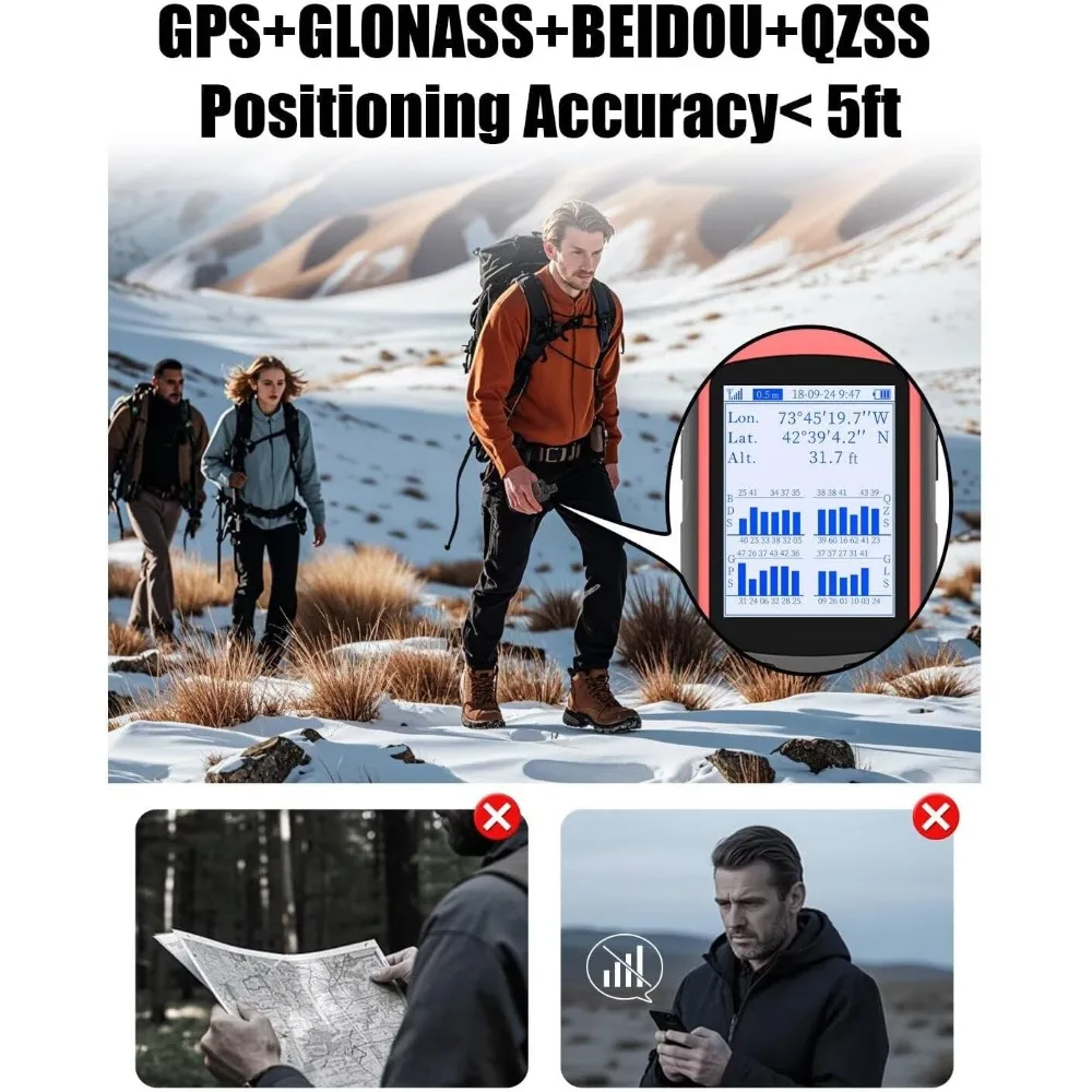 

Портативный GPS-навигатор A6 для пеших прогулок, поддержка нескольких GNSS, легкий прочный GPS-навигатор, водонепроницаемый портативный GPS-навигатор