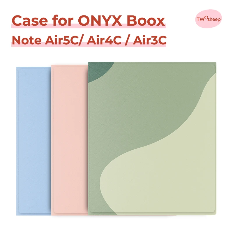 Minimalist Solid Color Magnetic Case suit for Boox Note Air5c Note Air4c Note Air3c Auto Wake Stand Slim Protective Folio Skin