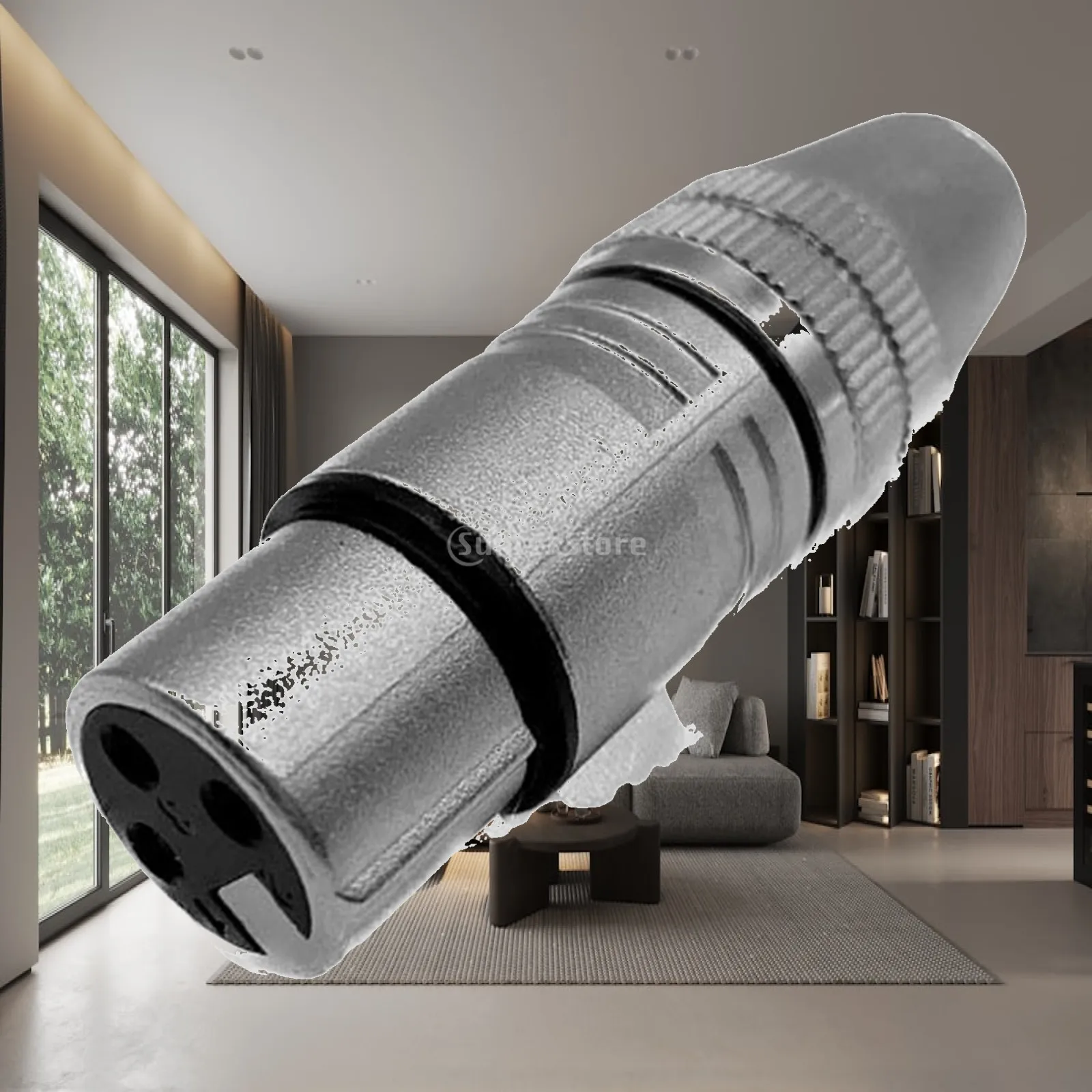 XLR Connector Rod Adapter 3 Pin Metal End Joint for DIY Reciprocating Linear Actuator Application